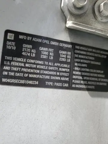 2011 BUICK REGAL CXL  