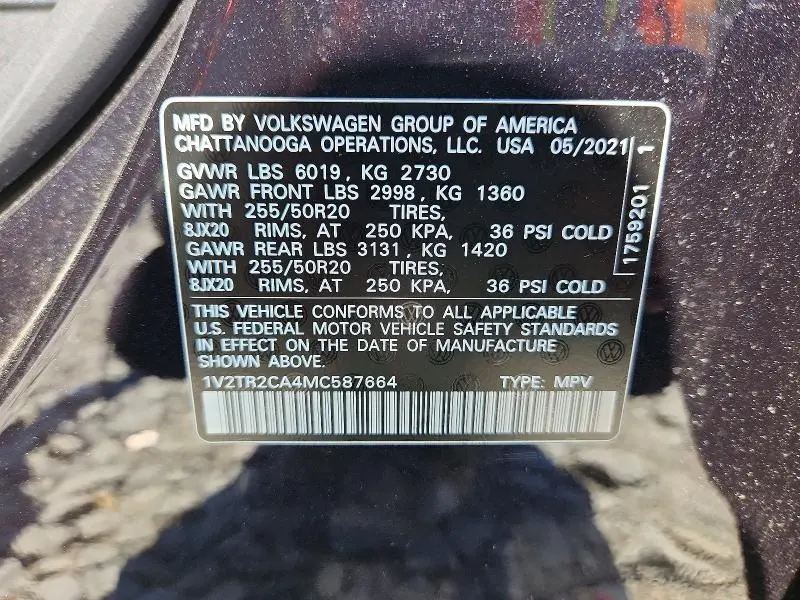 2021 VOLKSWAGEN ATLAS SEL PREMIUM  