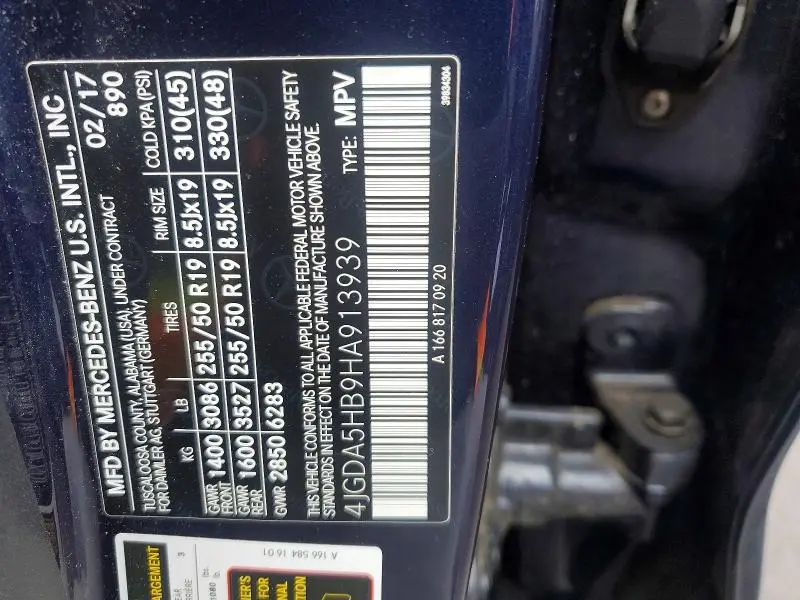 2017 MERCEDES-BENZ GLE 350 4MATIC  