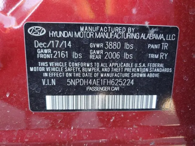 2015 HYUNDAI ELANTRA SE