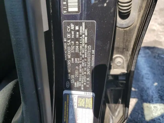 2019 KIA FORTE FE  