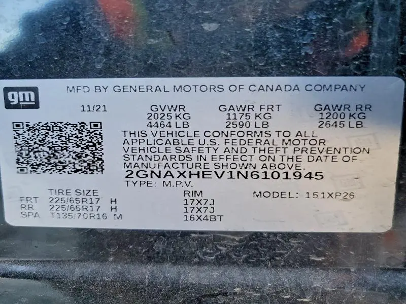 2022 CHEVROLET EQUINOX LS  