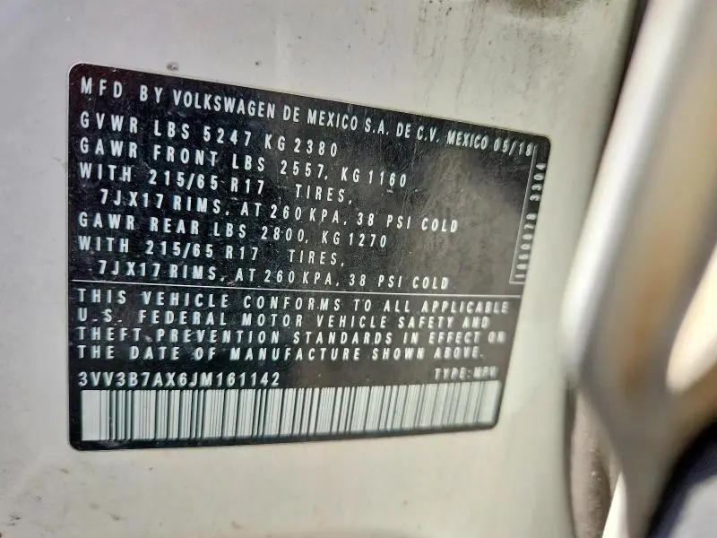 2018 VOLKSWAGEN TIGUAN SE  