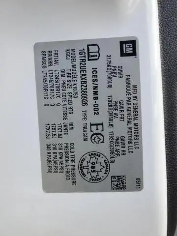 2011 GMC SIERRA K1500 SL  