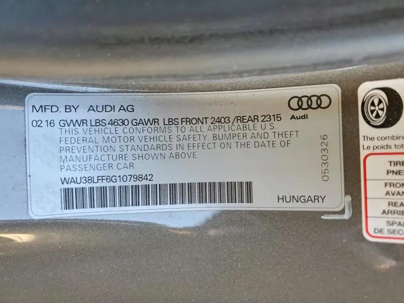 2016 AUDI A3 PREMIUM PLUS  
