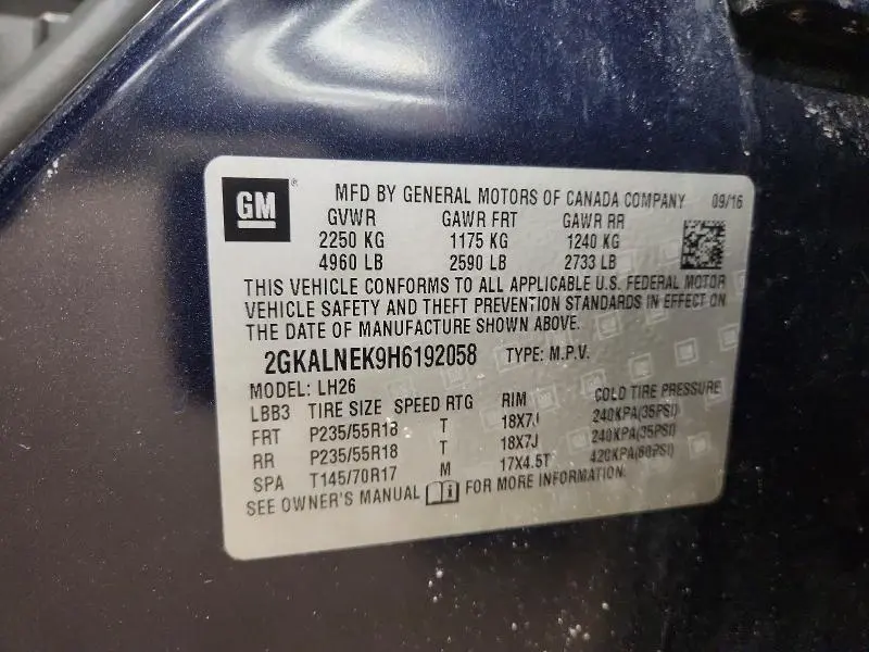 2017 GMC TERRAIN SLE  