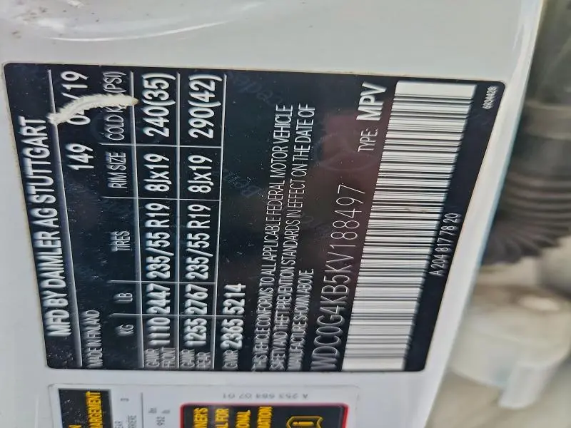 2019 MERCEDES-BENZ GLC 300 4MATIC  