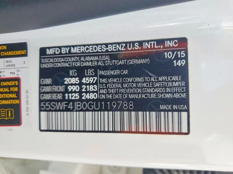 2016 MERCEDES-BENZ C 300  