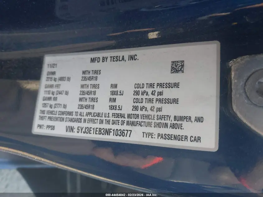 2022 TESLA MODEL 3 LONG RANGE DUAL MOTOR ALL-WHEEL DRIVE