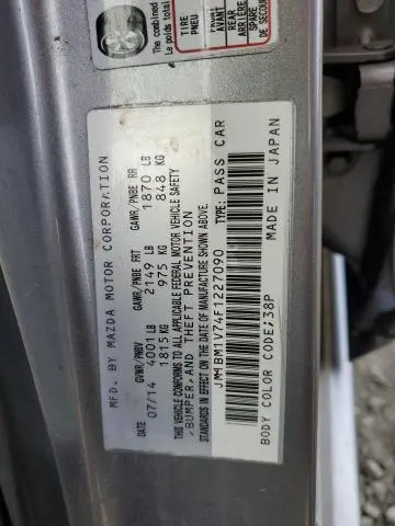 2015 MAZDA 3 TOURING  