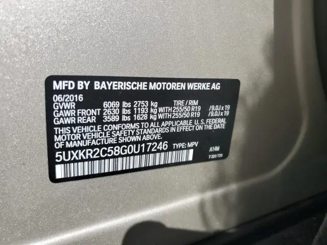 2016 BMW X5 SDRIVE35I  