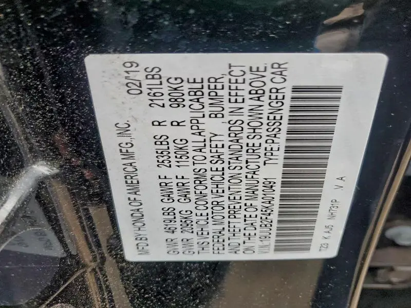 2019 ACURA TLX TECHNOLOGY  