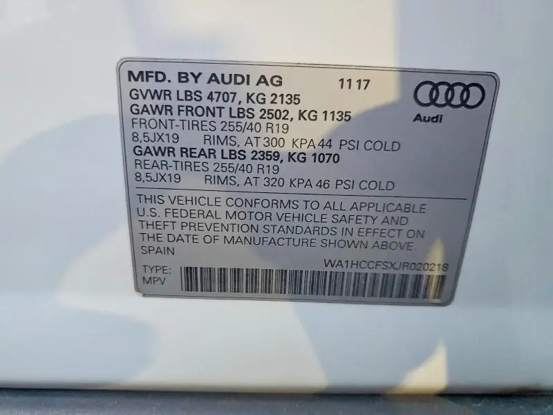 2018 AUDI Q3 PREMIUM PLUS  