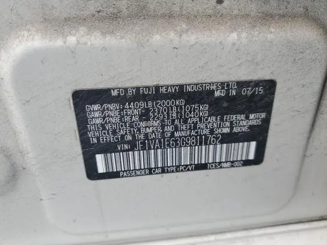 2016 SUBARU WRX PREMIUM  