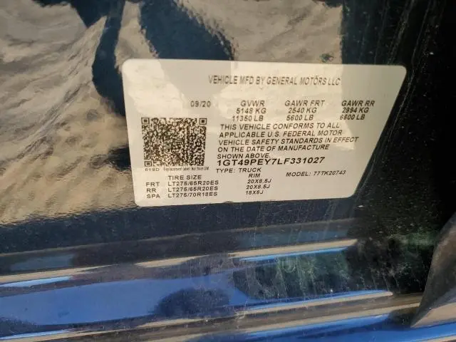 2020 GMC SIERRA K2500 AT4  