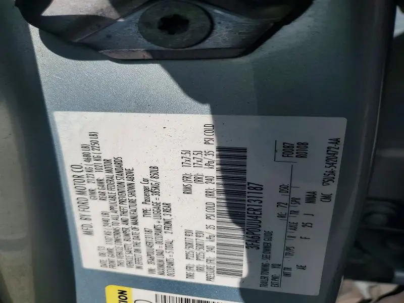 2014 FORD FUSION S HYBRID  