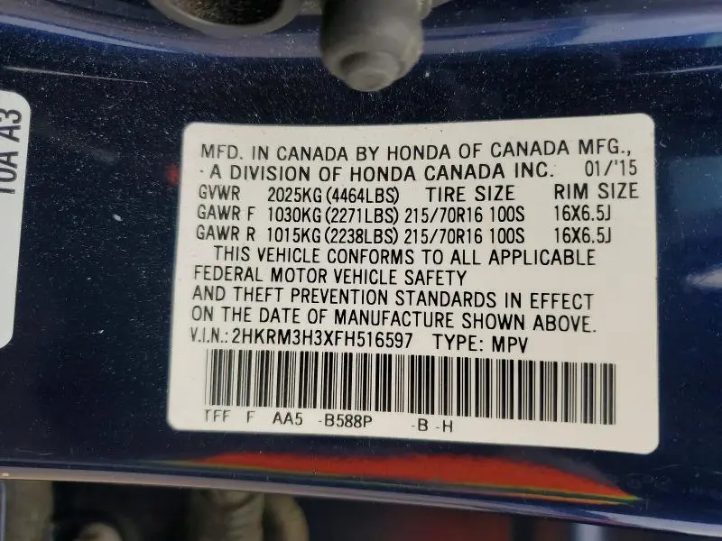 2015 HONDA CR-V LX  