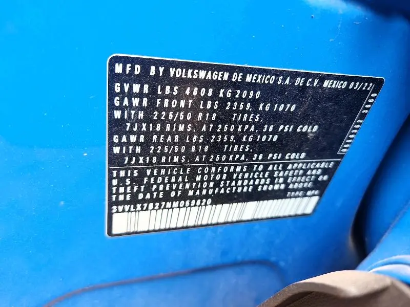 2022 VOLKSWAGEN TAOS SE IQ DRIVE  