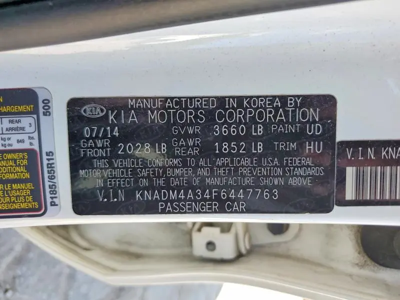 2015 KIA RIO LX  