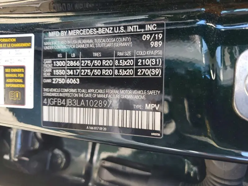 2020 MERCEDES-BENZ GLE 350  