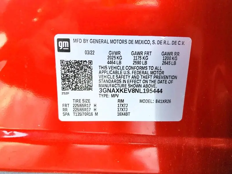 2022 CHEVROLET EQUINOX LT  