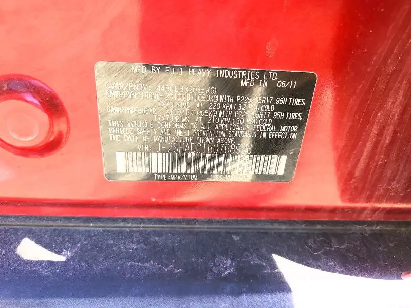 2011 SUBARU FORESTER 2.5X PREMIUM  