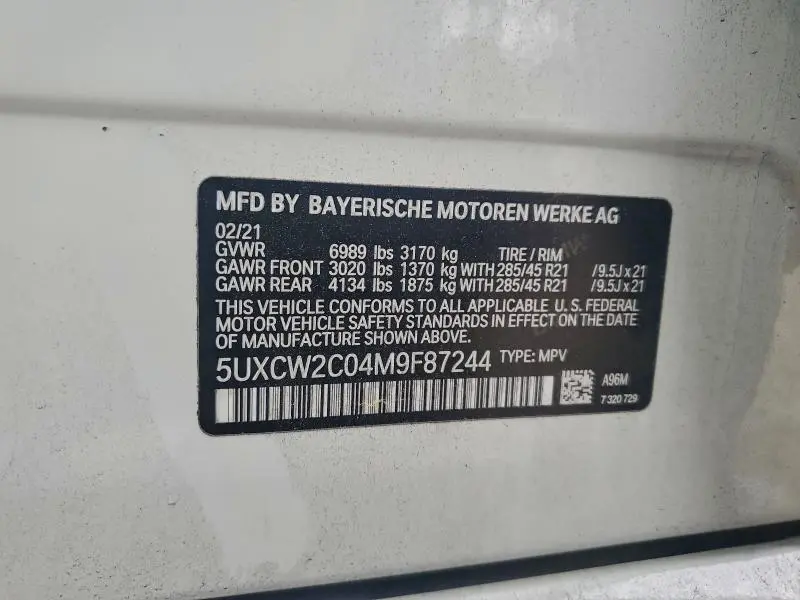 2021 BMW X7 XDRIVE40I  