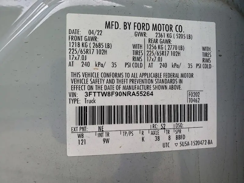 2022 FORD MAVERICK XL  