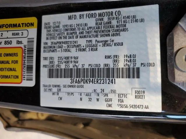 2014 FORD FUSION TITANIUM