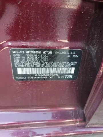 2024 MITSUBISHI MIRAGE ES