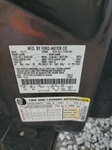 2011 FORD F150 SUPERCREW  