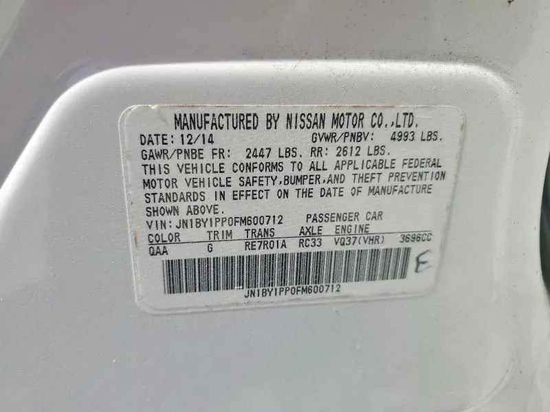 2015 INFINITI Q70L 3.7  