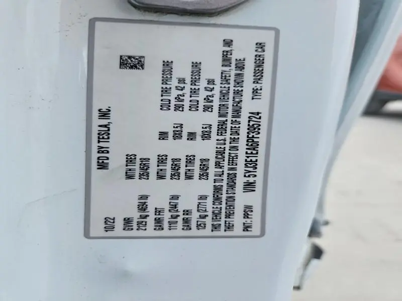 2023 TESLA MODEL 3   
