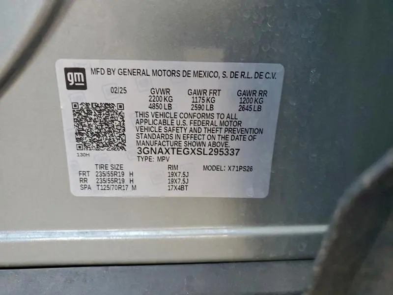 2025 CHEVROLET EQUINOX RS  