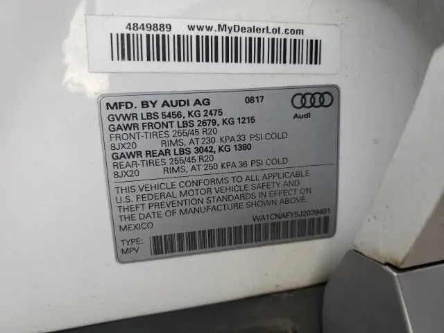 2018 AUDI Q5 PRESTIGE  