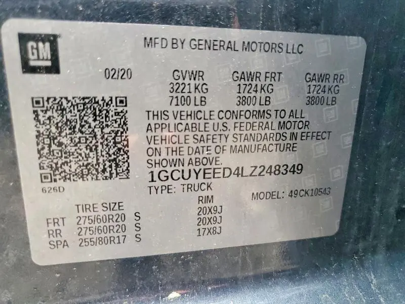 2020 CHEVROLET SILVERADO K1500 RST  