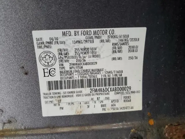 2010 FORD FLEX LIMITED  