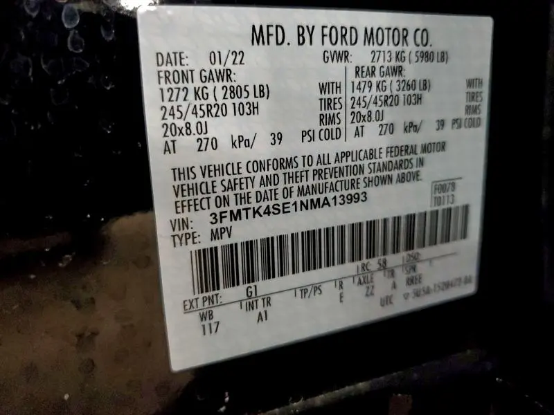 2022 FORD MUSTANG MACH-E GT  