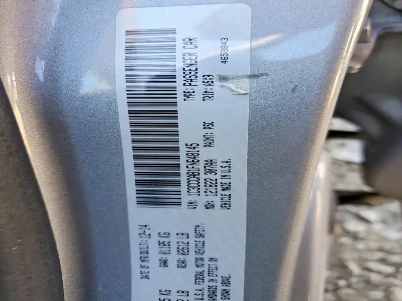 2015 CHRYSLER 200 LIMITED  