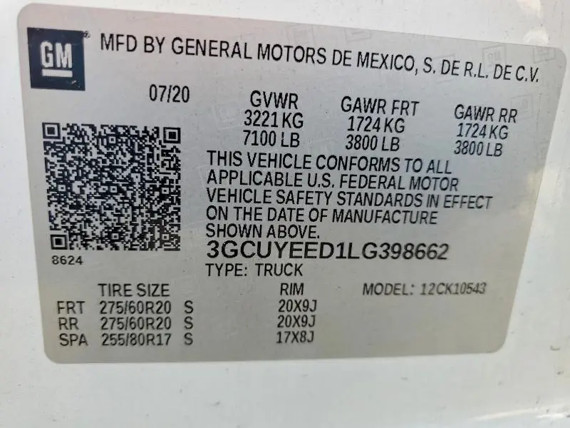 2020 CHEVROLET SILVERADO K1500 RST  