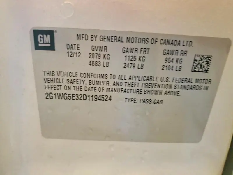 2013 CHEVROLET IMPALA LT  