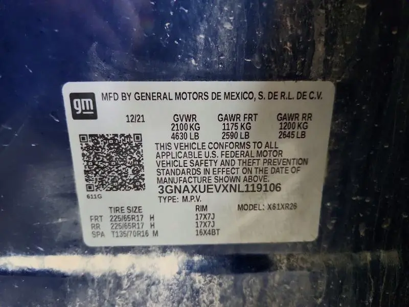 2022 CHEVROLET EQUINOX LT  