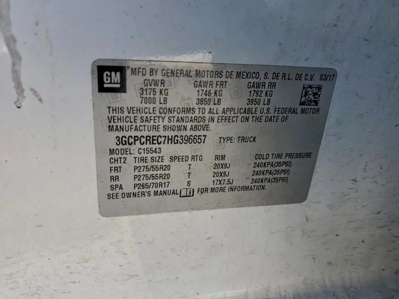 2017 CHEVROLET SILVERADO C1500 LT  