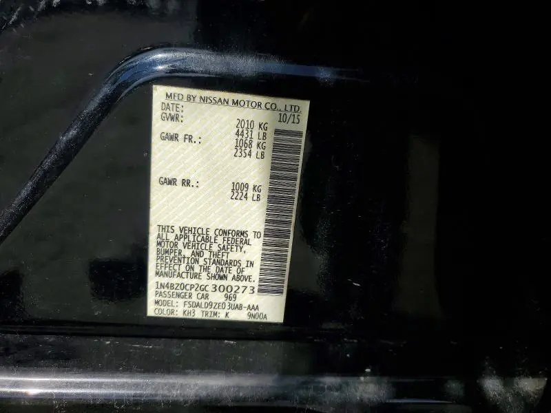 2016 NISSAN LEAF SV  