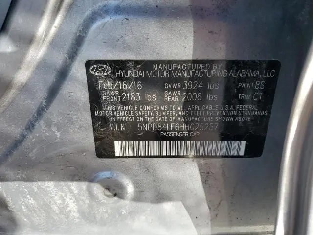 2017 HYUNDAI ELANTRA SE