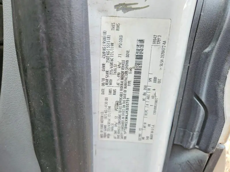 2018 FORD TRANSIT T-350 HANDICAP ACCESSIBLE VAN