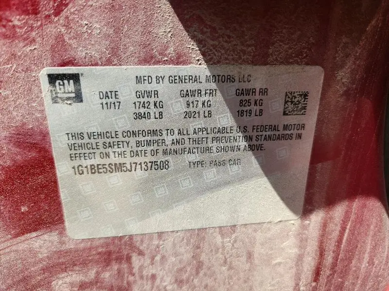 2018 CHEVROLET CRUZE LT  