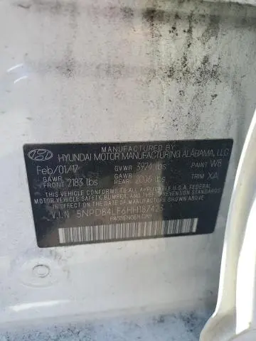 2017 HYUNDAI ELANTRA SE  