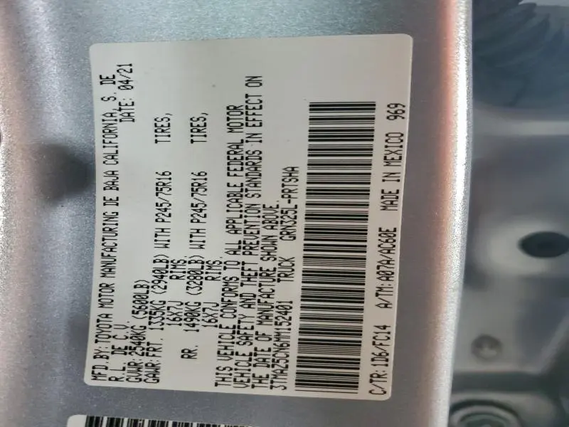 2021 TOYOTA TACOMA DOUBLE CAB  