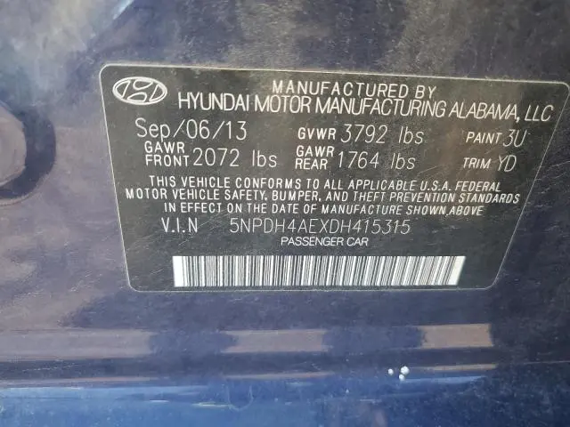 2013 HYUNDAI ELANTRA GLS  